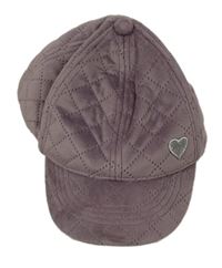Světlevínová sametová prošívaná kšiltovka se srdíčkem Cool Club 