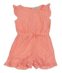 Korálový krajkový kraťasový overal Primark