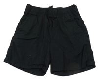 Čierne plátenné kraťasy H&M