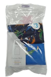 Nové  2x - Modrý + tmavomodrý nátělník s draky Primark 