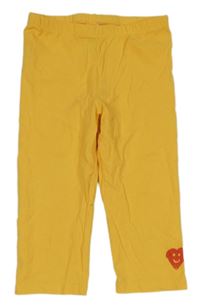 Okrové capri legíny so srdiečkom TCM