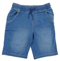 Modré teplákové rifľové kraťasy Denim Co.