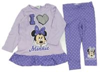 2set - Lila-fialová tunika s minnií + legíny Disney