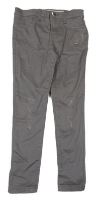 Sivé skinny rifle s vyšúchaním Denim