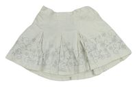 Biela menšestrová sukňa s vločkami a vzorom Mothercare