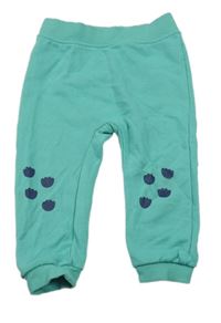 Modrozelené turecké tepláky s tlapkami impidimpi