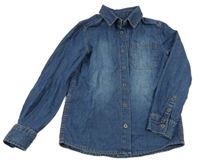 Tmavomodrá riflová košile in extenso