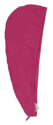 Tmavorůžový froté turban 