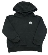 Černá mikina s kapsou a kapucí Adidas