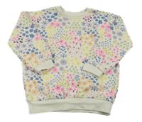 Smotanová oversize mikina s kvietkami George