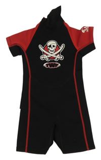 Černo-červený neopren s lebkou TWF