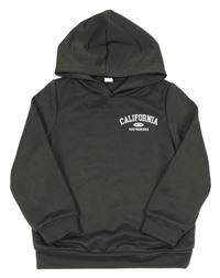 Tmavosivá mikina s nápismi a kapucňou SHEIN