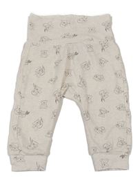 Svetlobéžové melírované turecké tepláky s koalami H&M