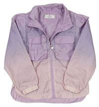 Fialovo-ružová šušťáková jarná bunda H&M