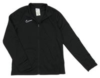 Černá sportovní propínací funkční mikina s logem Nike