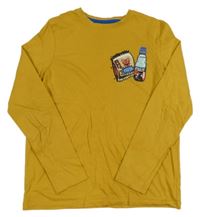 Okrové tričko s lahví a pytlíkem George