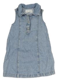 Světlemodré riflové polo šaty Zara