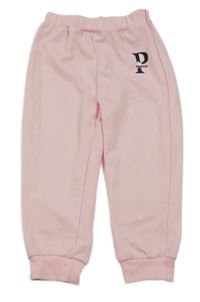 Růžové lehké tepláky s písmenem