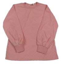 Ružová bodkovaná á ľahká mikina H&M