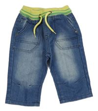 Modré capri rifle s úpletovým pasom Kiki&Koko