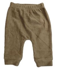 Hnedé rebrované zamatové tepláky Nutmeg