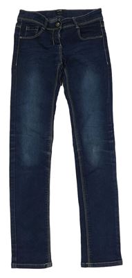 Tmavomodré skinny fit rifle Kiabi