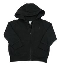 Čierna prepínaci mikina s výšivkou a kapucňou F&F