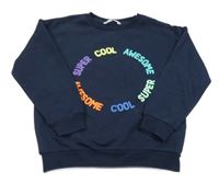 Tmavomodrá mikina s nápisom M&S