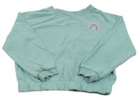 Svetlozelená mikina s dúhou H&M