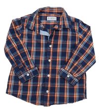 Tmavomodro-červeno-bílá kostkovaná košile Mayoral