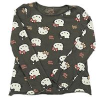 Tmavošedé triko s Hello Kitty C&A