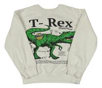 Biela mikina s dinosaurom H&M