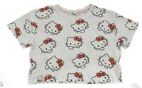 Biele crop tričko s Hello Kitty Sanrio