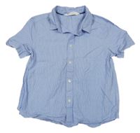 Modro-biela pruhovaná košeľa s bodkami H&M