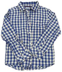 Modro-smotanová kockovaná košeľa M&Co.