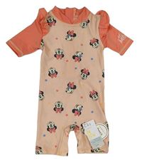 Meruňkovo-lososový UV overal s Minnie Primark