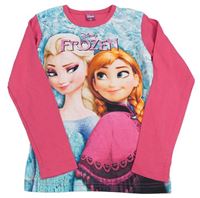 Růžovo-modré triko s Frozen 