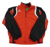 Červeno-čierna šušťáková športová funkčná bunda s logom erima