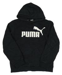 Černá mikina s logem a kapucí Puma
