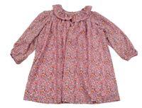 Nové - růžové lehké květované šaty s límečkem dunnes 