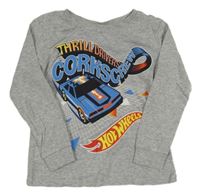 Šedé melírované pyžamové triko s autem H&M