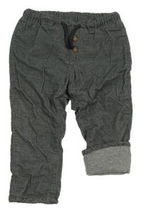 Šedé podšité manšestráky H&M