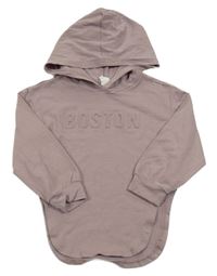 Staroružové tričko s nápisom a kapucňou shein