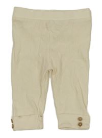 Smotanové rebrované legíny s gombíkmi