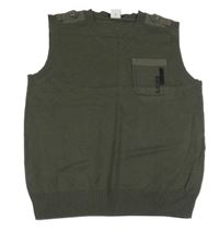 Khaki svetrová vesta s vreckom S. Oliver