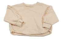 Marhuľová rebrovaná oversize mikina River Island