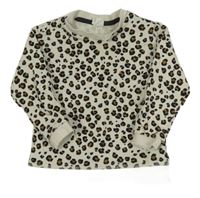Smotanová leopardí mikina H&M