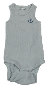 Světlemodré žebrované body s kotvou Ergee