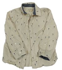 Světlebéžová košile s palmami H&M