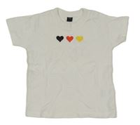 Biele tričko so srdiečkami